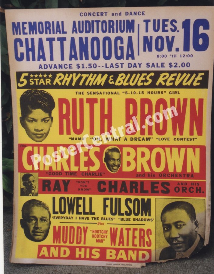 Muddy Waters 1954 Chattanooga poster